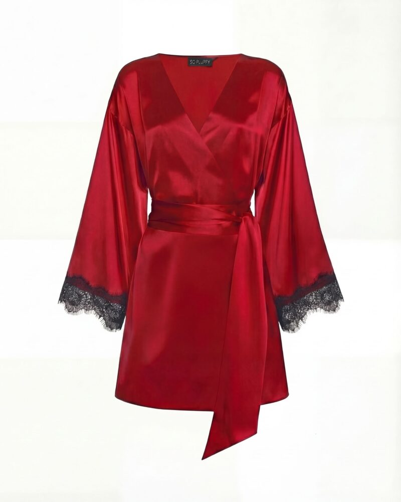 Kimono jedwabne Sophia- czerwone