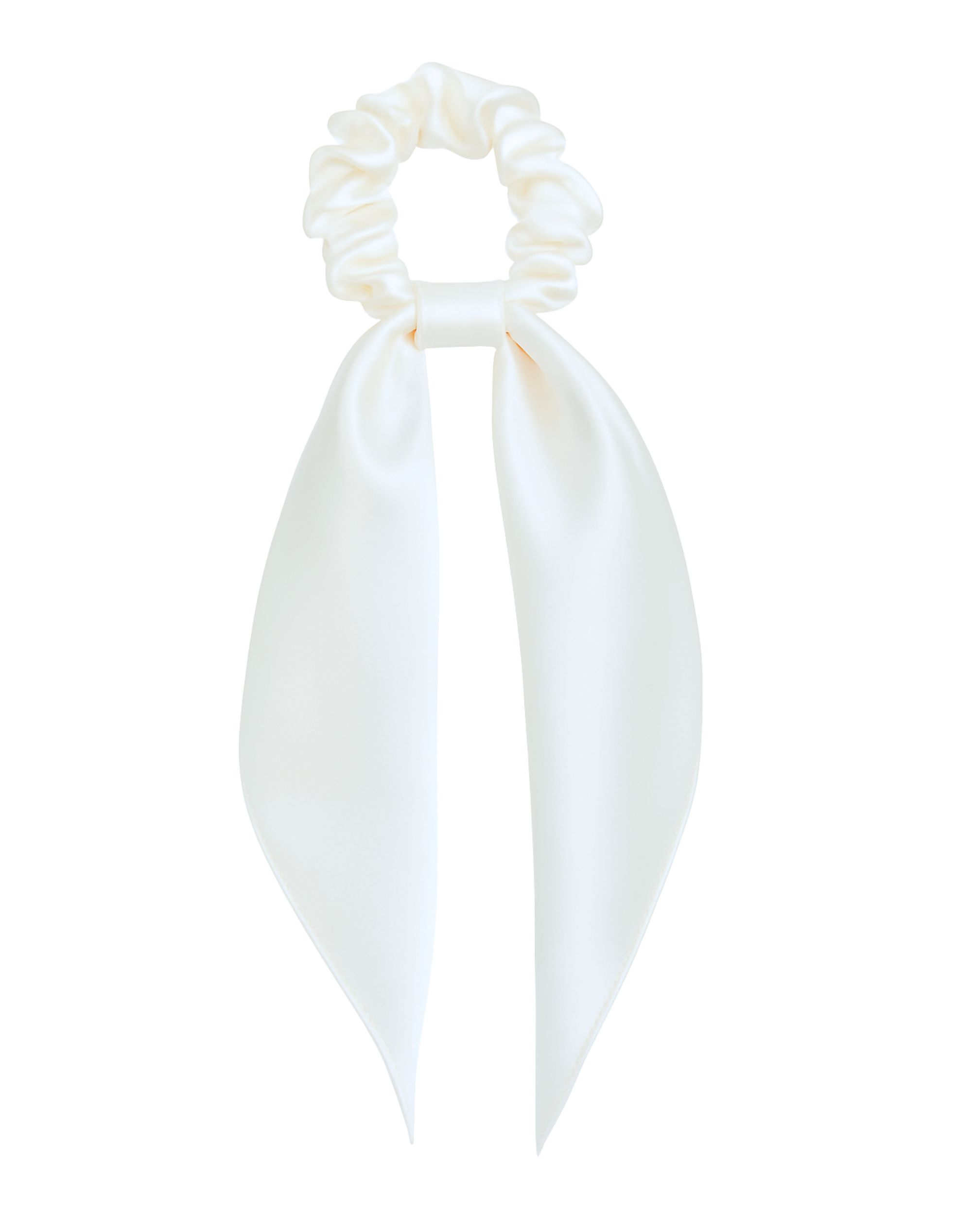 Jedwabna gumka bunny - ecru