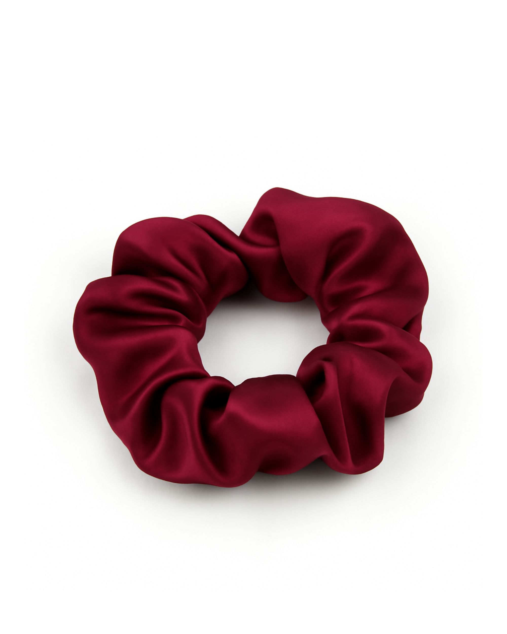 Jedwabna gumka midi – burgundy