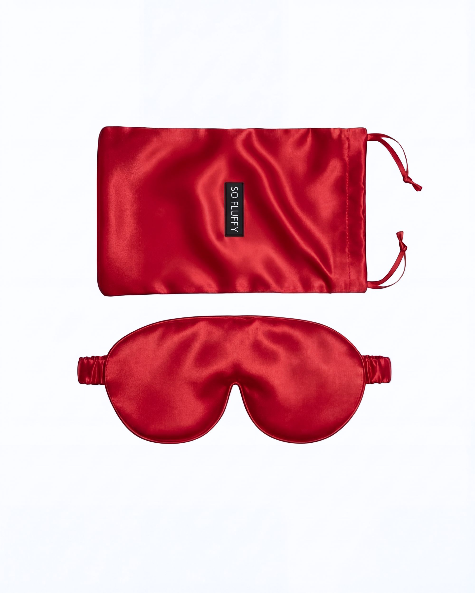Jedwabna maska na oczy - czerwona