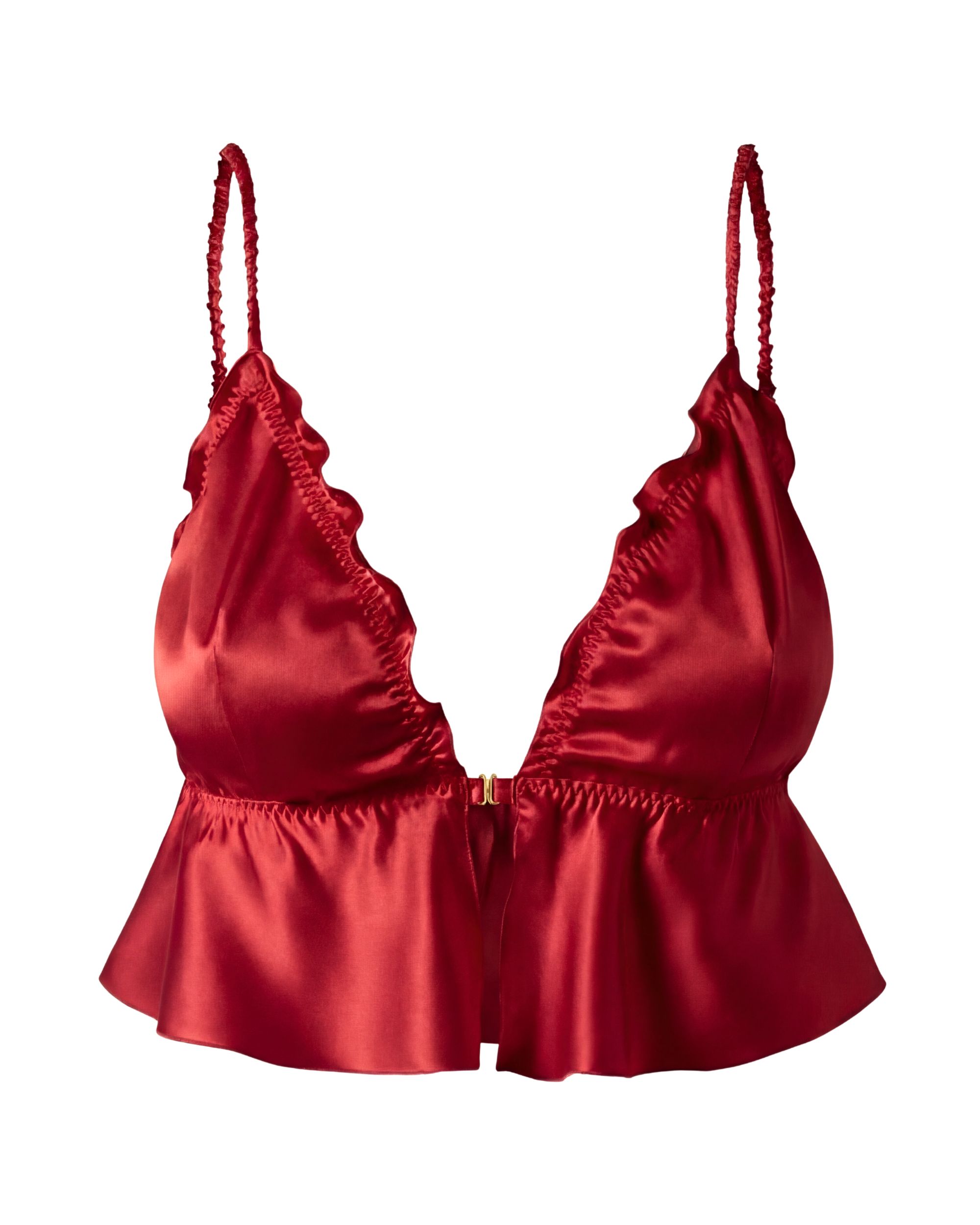 Jedwabny stanik Camilla - czerwony