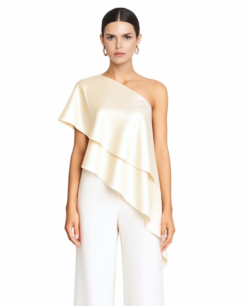 Jedwabny top Gaia - cream