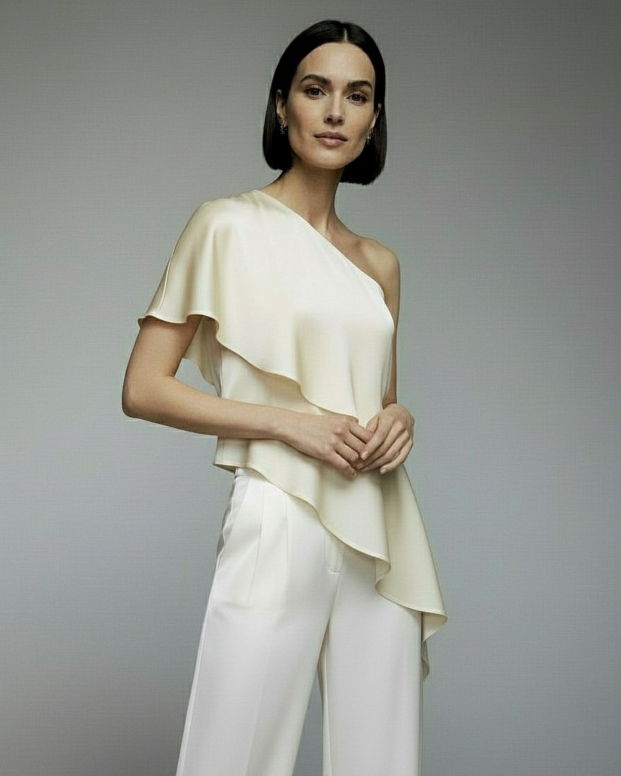 Jedwabny top Gaia - cream