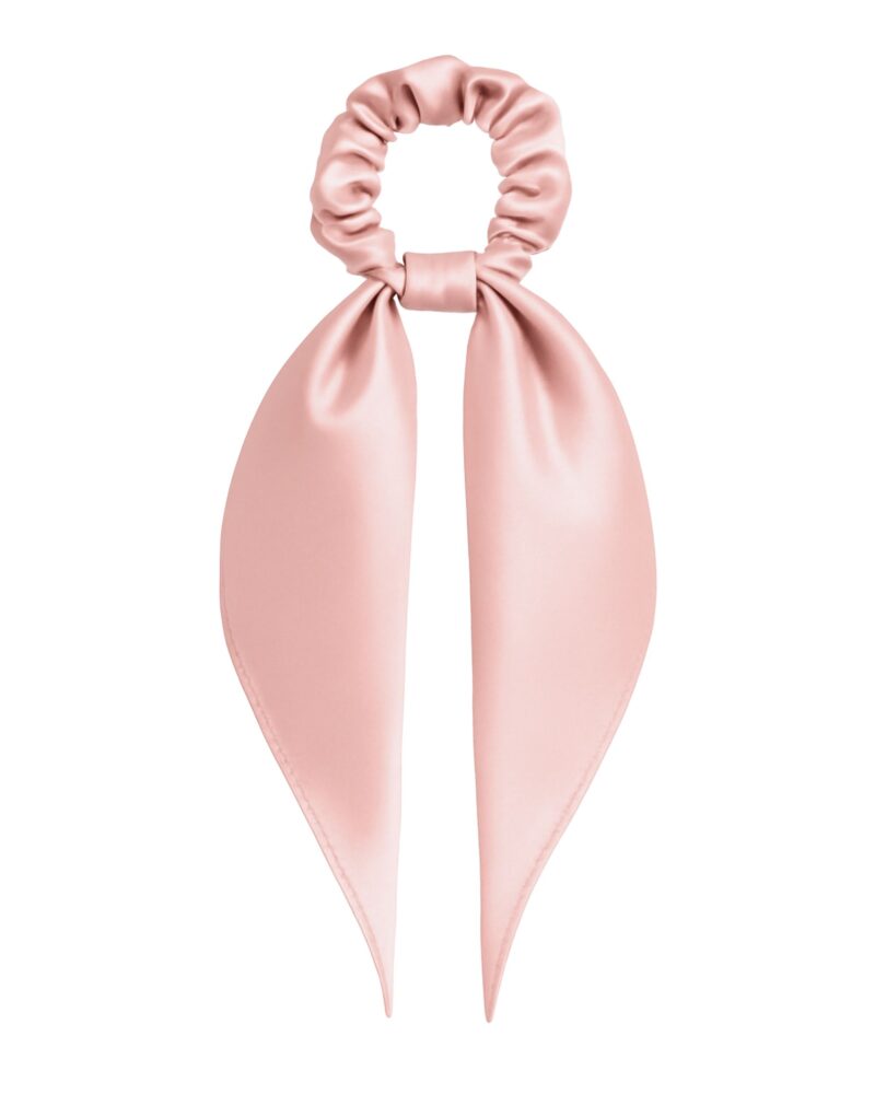 Jedwabna gumka bunny - light rose