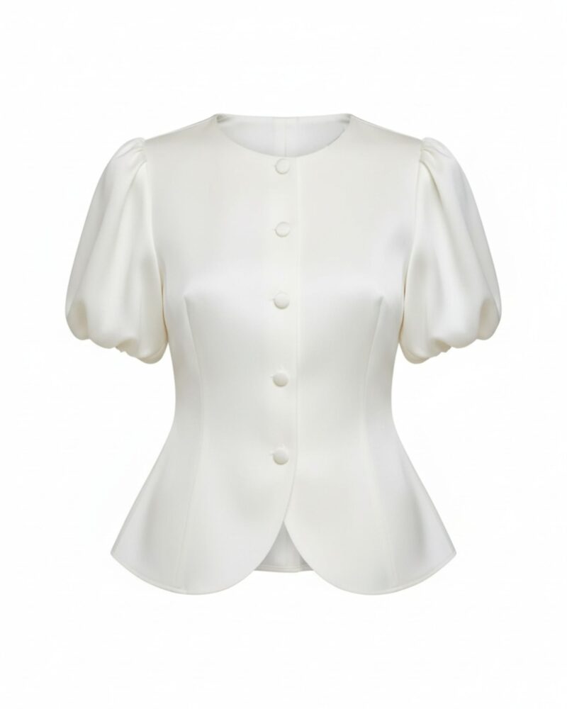 Lou silk blazer - ecru