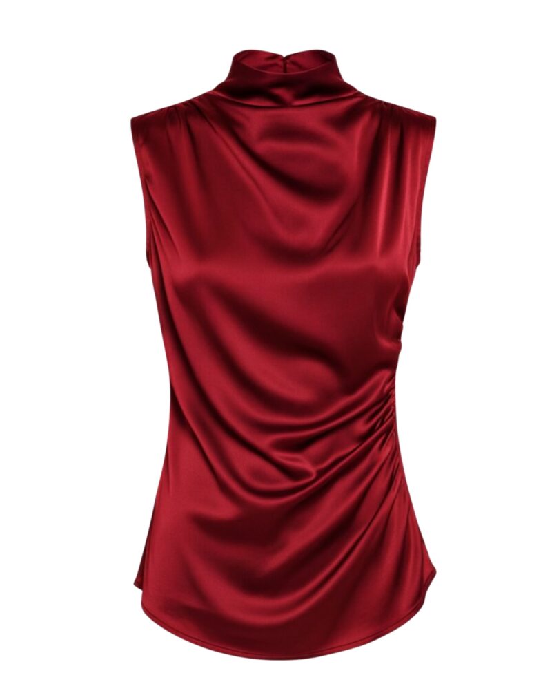 Jedwabna bluzka Claire - burgundy