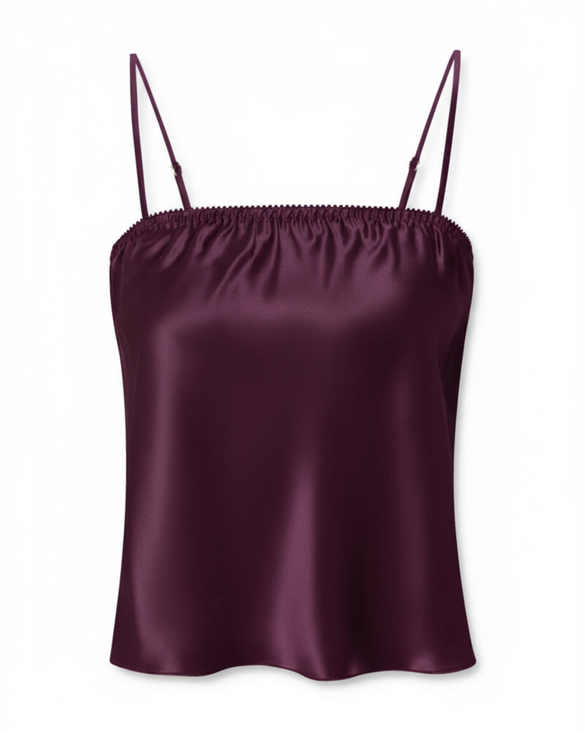 Silk Lingerie-Style Top - plum