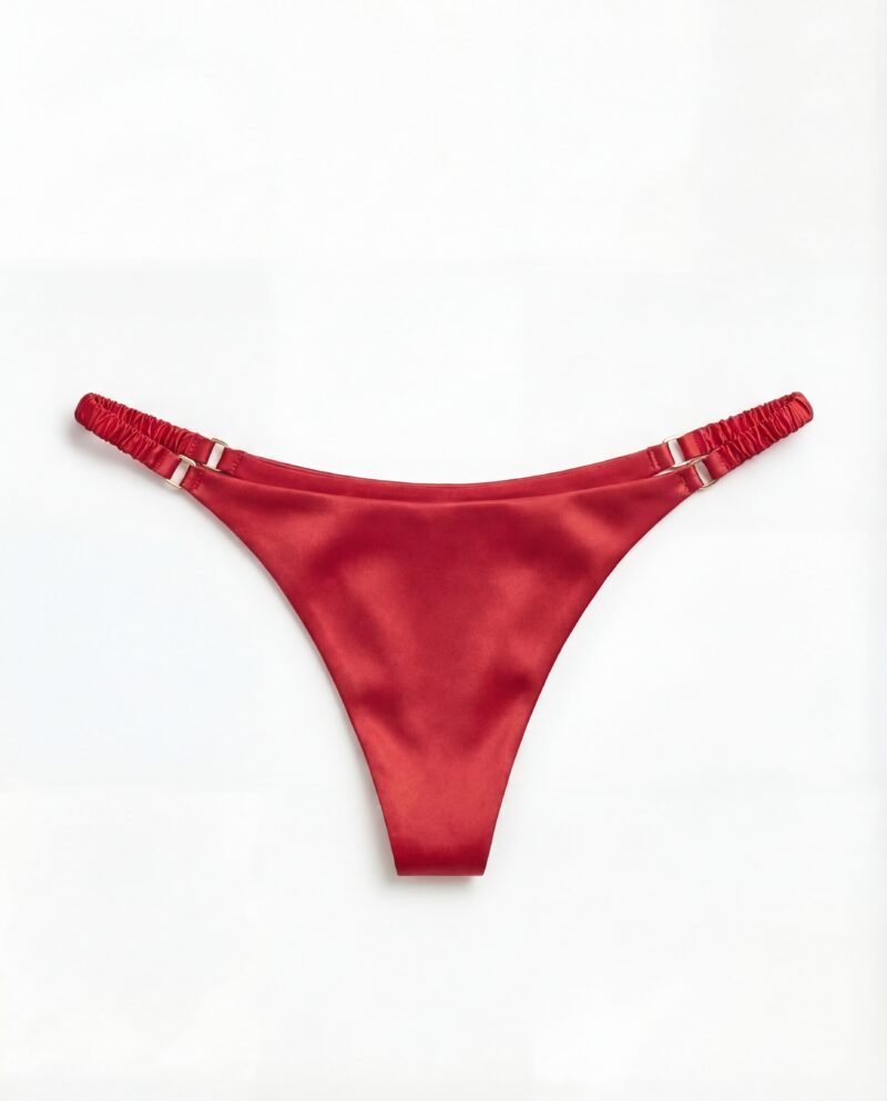 Jedwabne stringi Love - czerwone