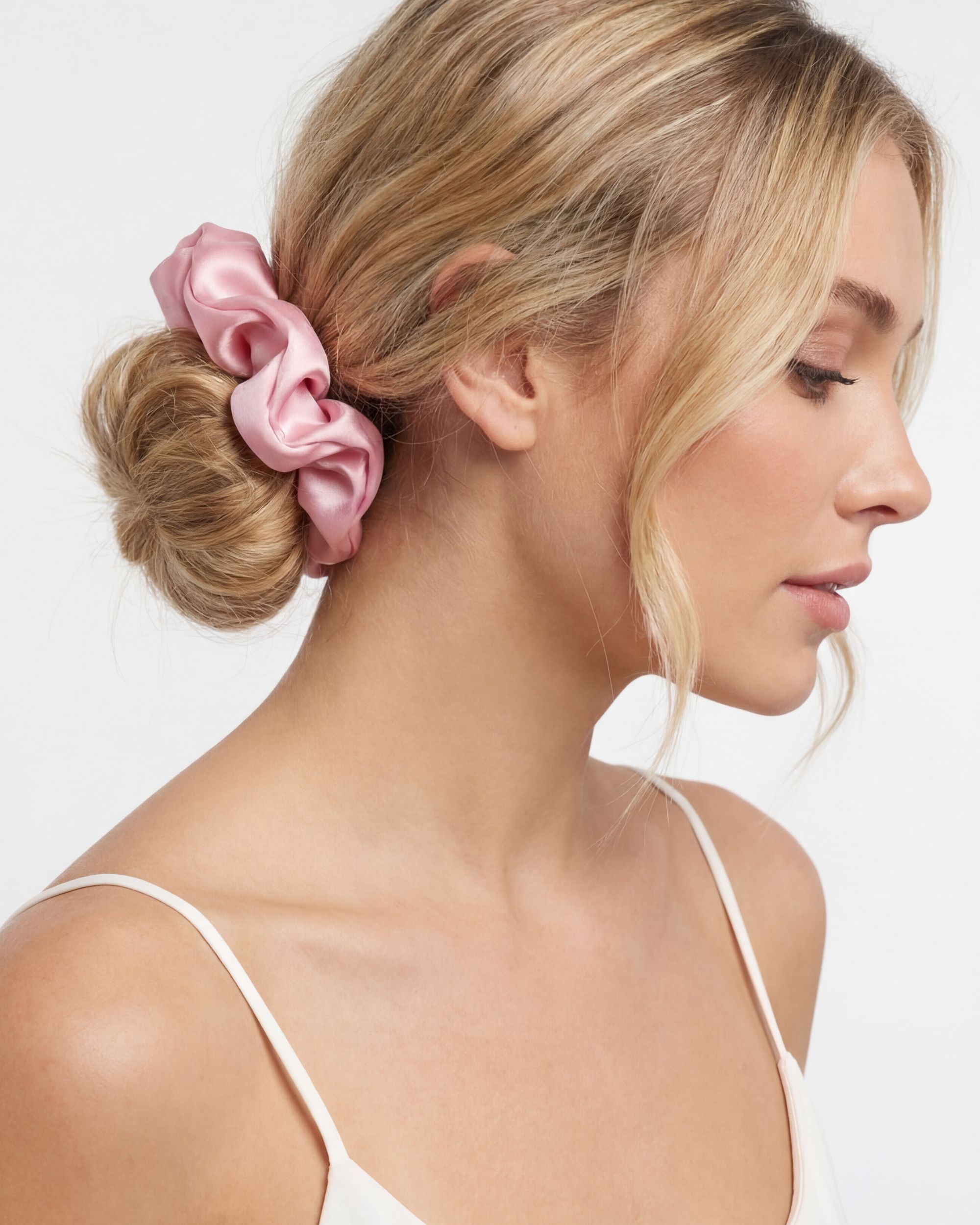 Silk midi scrunchie - black (Kopia) (Kopia)