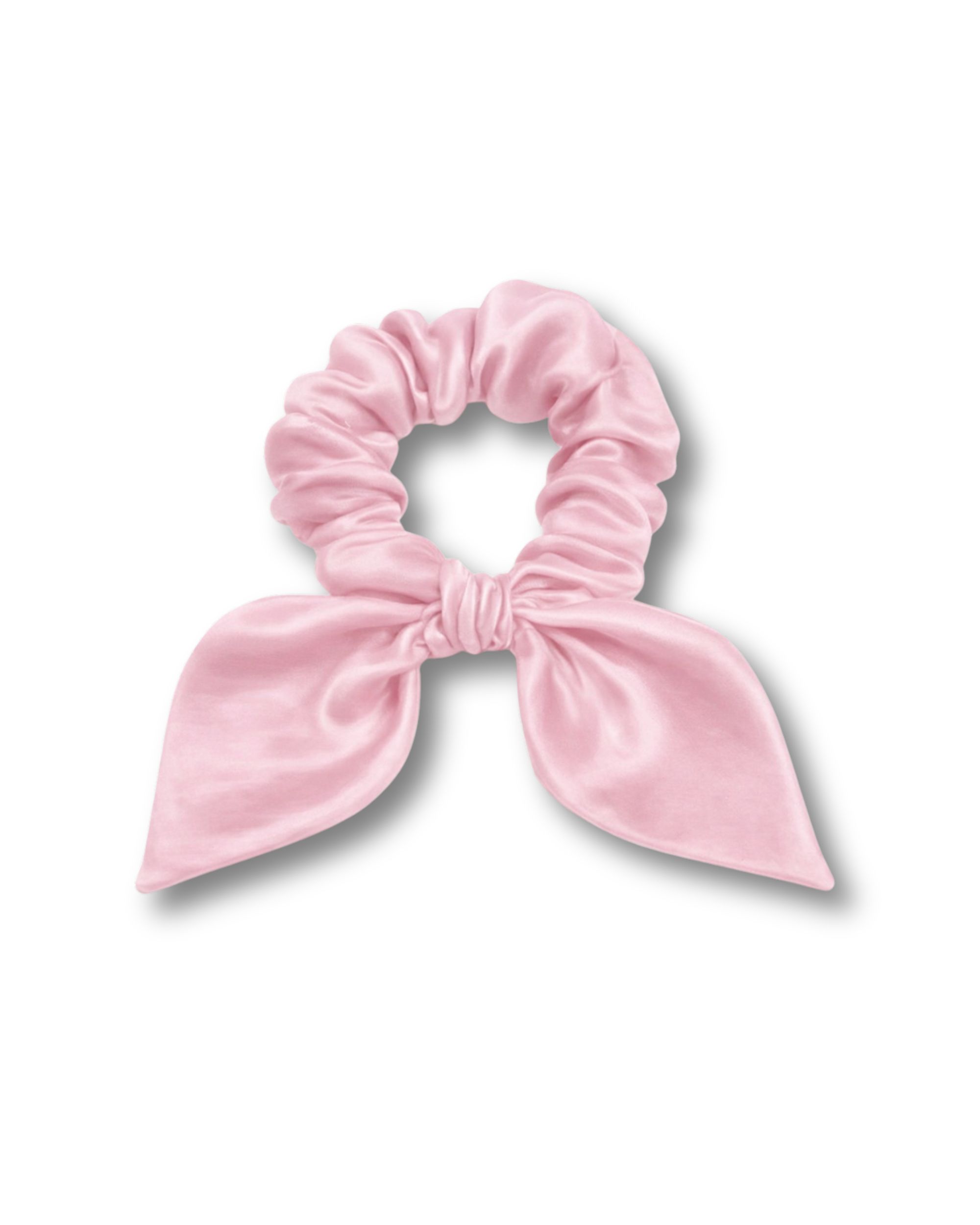 Jedwabna gumka z uszami - rose